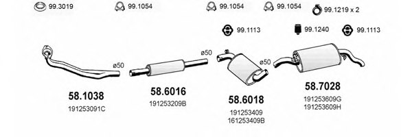 ASSO ART2673 Exhaust System